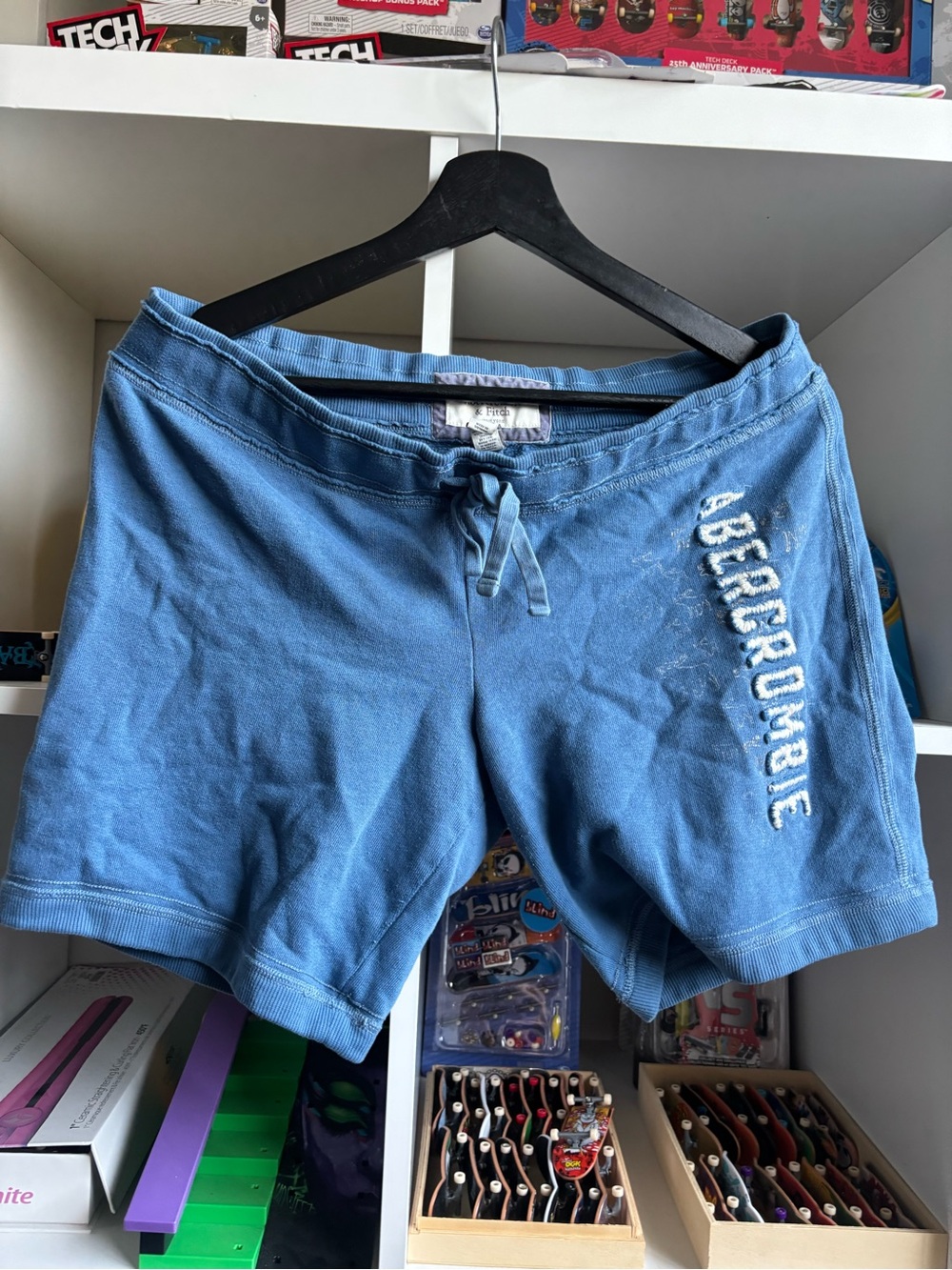 Y2k Abercrombie & Fitch women’s  Blue Cotton Drawstring Shorts